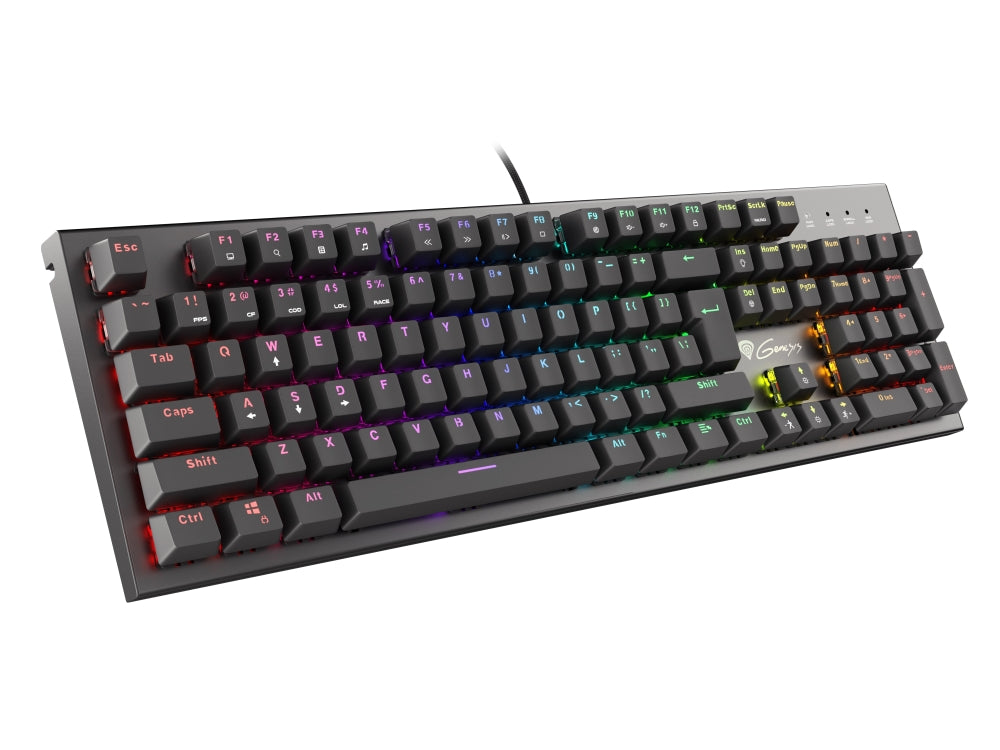 Genesis Mechanical Gaming Keyboard Thor 300 RGB US Layout RGB Backlight Red Switch Software - NKG-1595